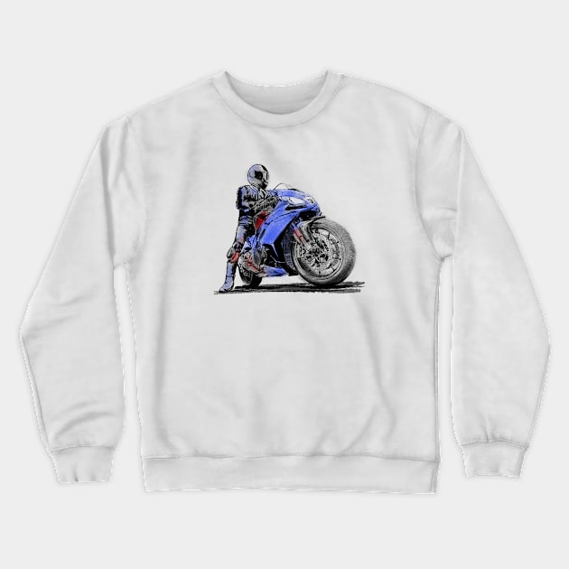 Biker Crewneck Sweatshirt by sibosssr